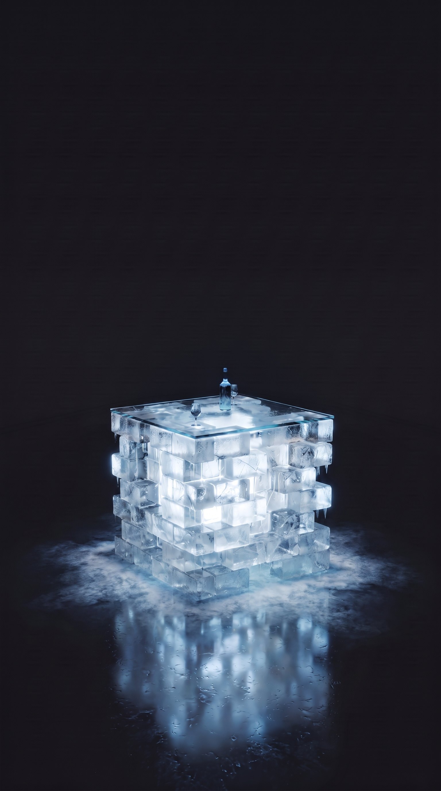 雪のテーブル